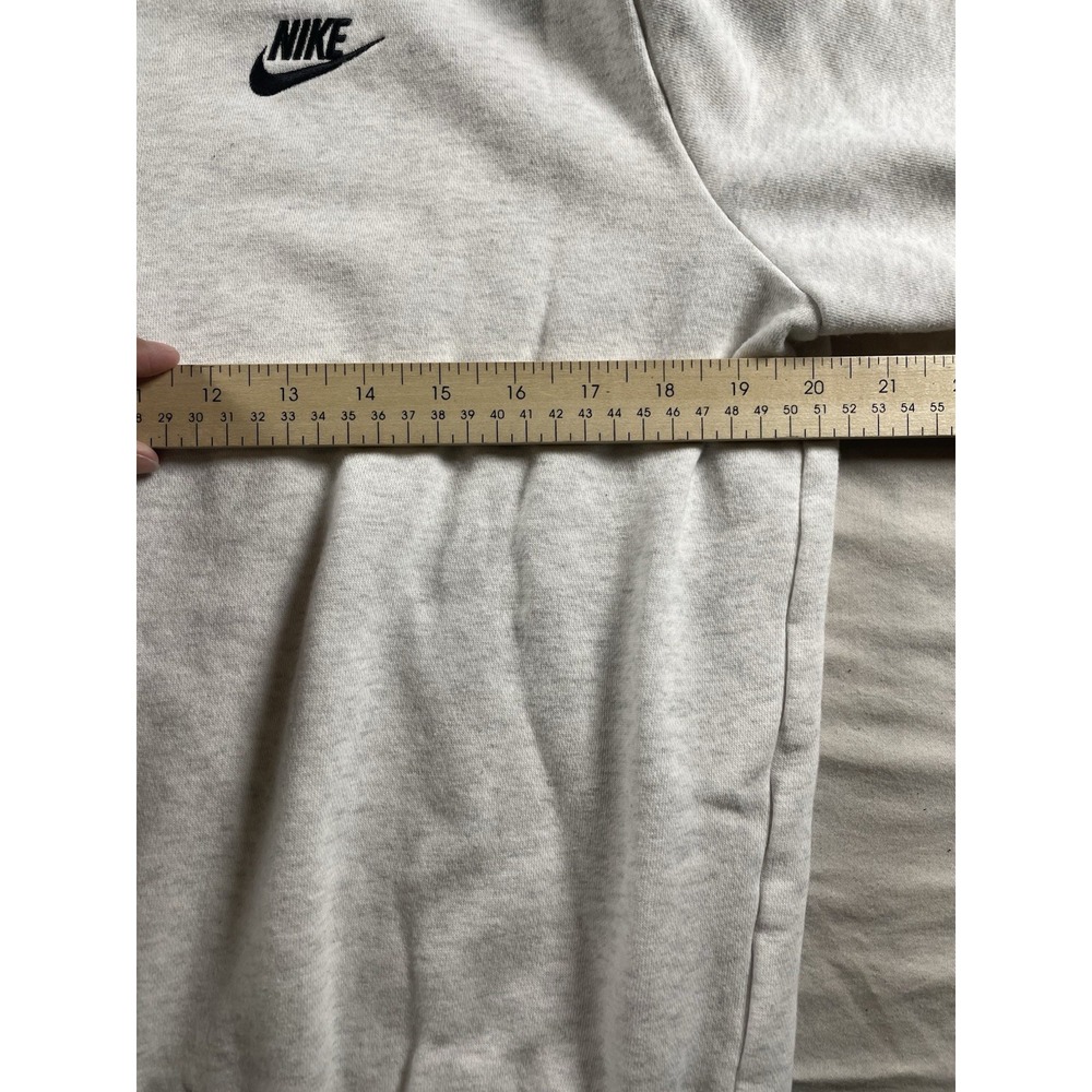 Nike Men's S Gray Pullover Crew Neck Fleece Sweatshirt Embroidered Logo - Picture 7 of 11